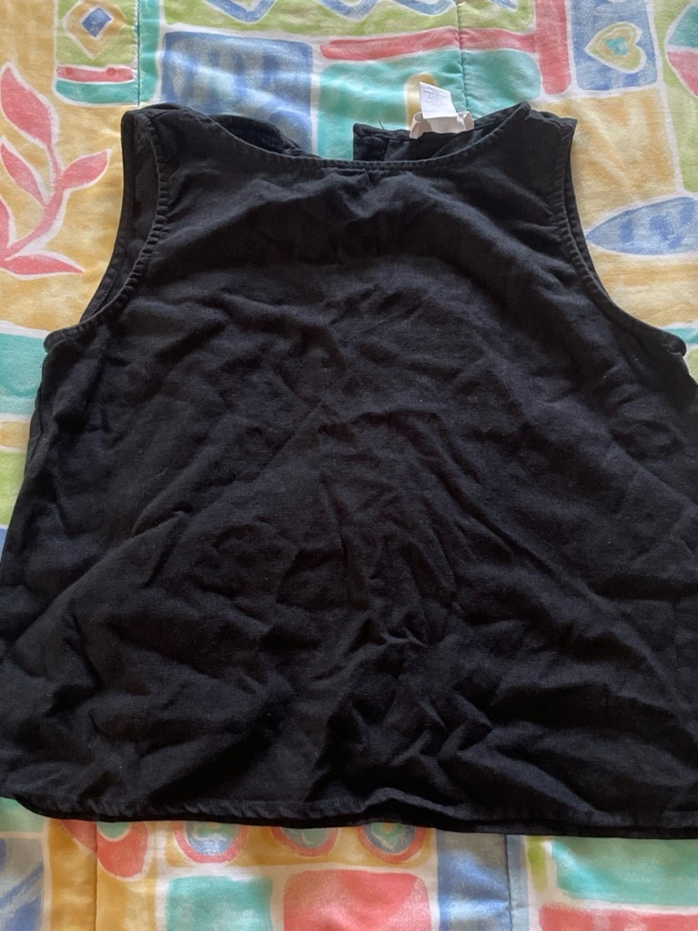 Cynthia Rowley Black Linen Tank Top